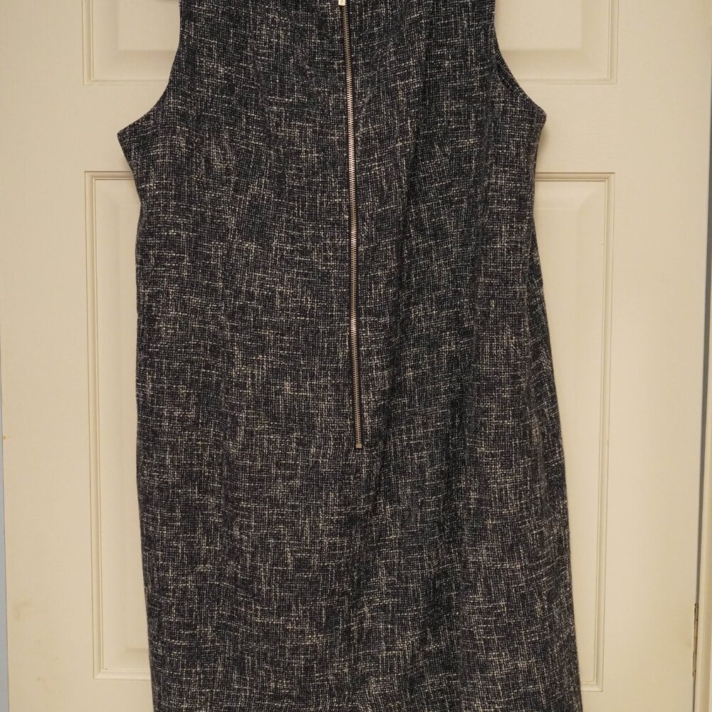Michael Kors Sleeveless Tweed Sheath Dress Size 20W Navy White Professional - Picture 2 of 4